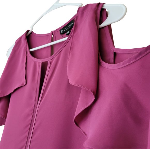 🌟 NWT B COLLECTION BY BOBEAU Remarkable Color Drenched Orchid Blouse Size S - Picture 6 of 9